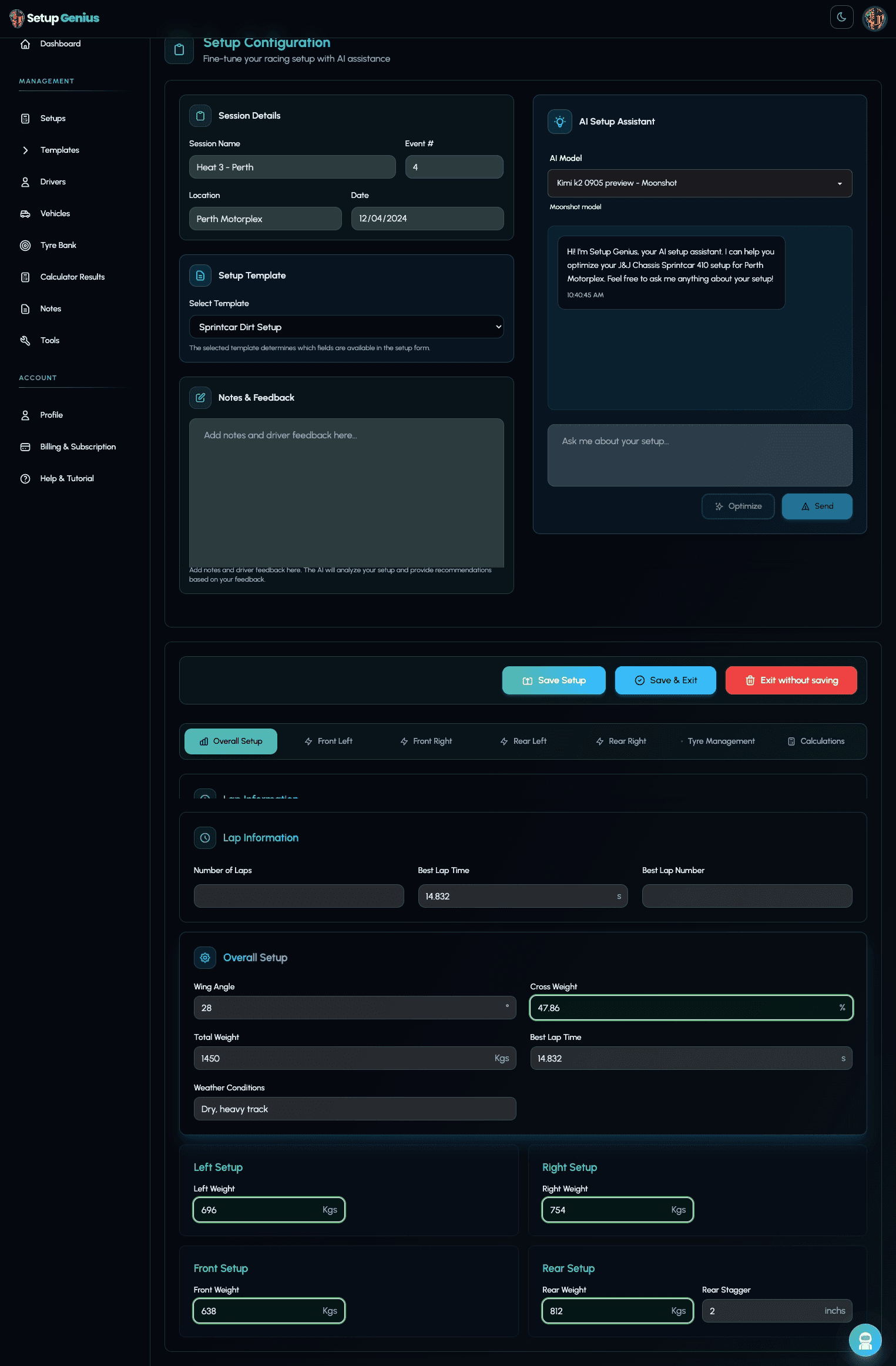 Setup Management