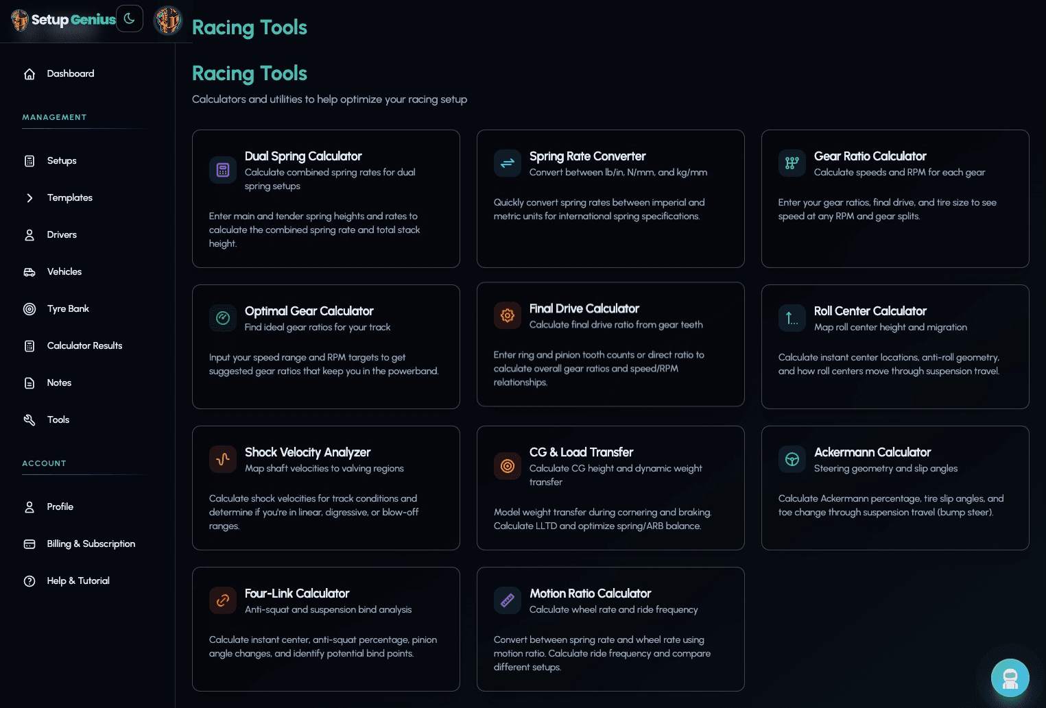 Racing Tools